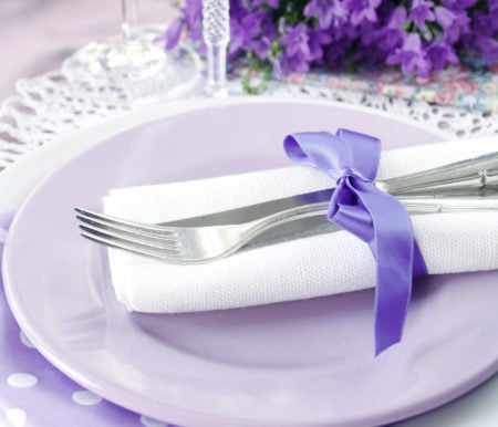 Table setting in purple color - 4